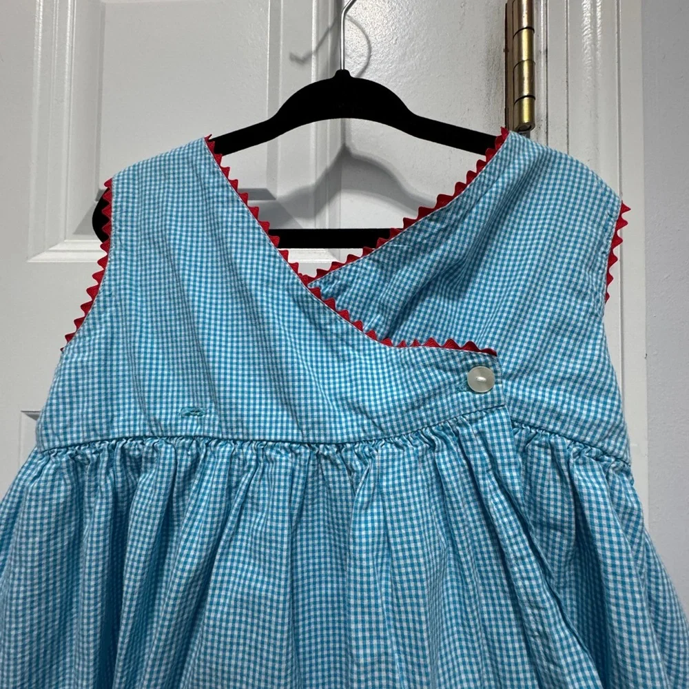 Blue Sleeveless smocked Scoop Neck Sundress size 4